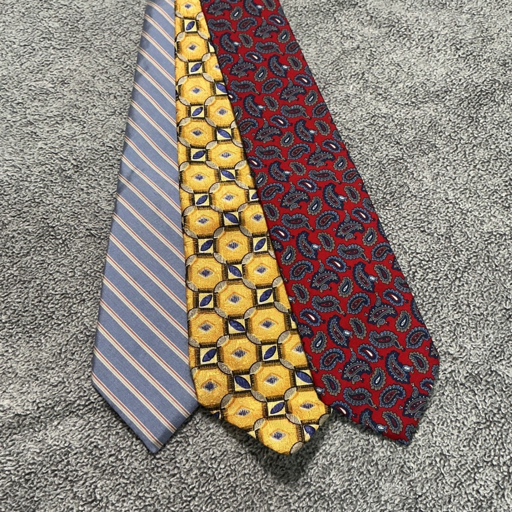 Mens Tie Bundle Robert Talbott Silk Geometric Palani Paisley Hill Archer Striped